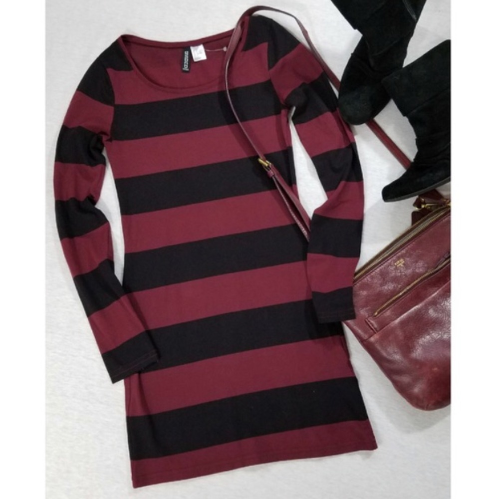 NWOT H&M Divided Striped Bodycon Dress